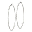 Sterling Silver 2mm Diamond Cut Hoop Earrings