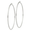 Sterling Silver 2mm Diamond Cut Hoop Earrings