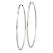 Sterling Silver 2x80mm Endless Hoop Earrings