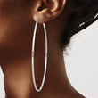 Sterling Silver 2x80mm Endless Hoop Earrings