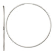 Sterling Silver 2x80mm Endless Hoop Earrings