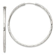 Sterling Silver D/C 2.5x50mm Endless Hoop Earrings