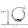 Sterling Silver Antiqued Hoop Earrings