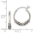 Sterling Silver Antiqued Hoop Earrings