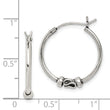 Sterling Silver Antiqued Hoop Earrings