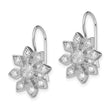 Sterling Silver Rhodium-plated CZ Snowflake Earrings - Birthstone Company