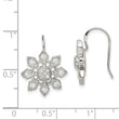 Sterling Silver Rhodium-plated CZ Snowflake Earrings - Birthstone Company
