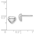 Sterling Silver Rhodium-plated Heart Post Earrings