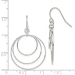 Sterling Silver Polished Fancy Triple Circle Dangle Earrings