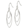 Sterling Silver Polished Triple Marquise Shape Dangle Earrings