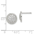 Sterling Silver Rhodium-plated Polished & Twisted CZ Circle Post Earrings - Birthstone Company