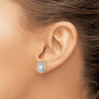 Sterling Silver Rhodium-plated Created Opal Daisy Post Earrings - Birthstone Company