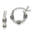 Sterling Silver Antiqued Hoop Earrings