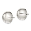 Sterling Silver Polished 14mm Button Earrings - Birthstone Company
