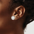 Sterling Silver Polished 14mm Button Earrings - Birthstone Company
