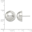 Sterling Silver Polished 14mm Button Earrings - Birthstone Company