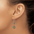 Sterling Silver Polished 5-9mm Black Baroque Freshwater Cultured Pearl Dangle Earrings - Birthstone Company