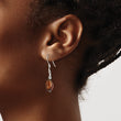 Sterling Silver Polished Brown Freshwater Cultured Pearl Dangle Earrings - Birthstone Company