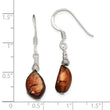 Sterling Silver Polished Brown Freshwater Cultured Pearl Dangle Earrings - Birthstone Company