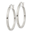 Sterling Silver 2.5x30mm Polished Hoop Earrings
