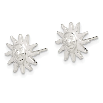 Sterling Silver Sun Mini Earrings - Birthstone Company