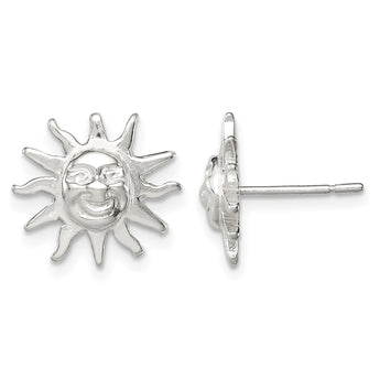 Sterling Silver Sun Mini Earrings - Birthstone Company