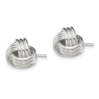 Sterling Silver Twisted Knot Post Earrings - Birthstone Company