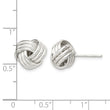 Sterling Silver Twisted Knot Post Earrings - Birthstone Company