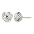 Sterling Silver Twisted Knot Post Earrings - Birthstone Company
