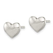 Sterling Silver Polished Heart Post Earrings - Birthstone Company