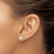 Sterling Silver Polished Heart Post Earrings - Birthstone Company