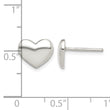 Sterling Silver Polished Heart Post Earrings - Birthstone Company