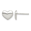 Sterling Silver Polished Heart Post Earrings - Birthstone Company