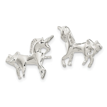 Sterling Silver Unicorn Mini Earrings - Birthstone Company