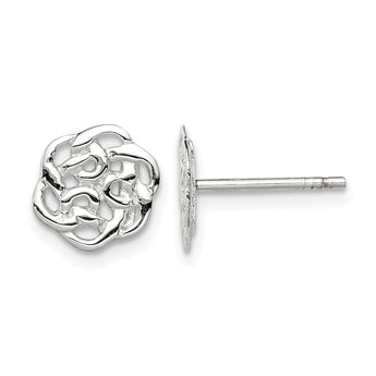 Sterling Silver Polished Celtic Knot Post Earrings - Birthstone Company