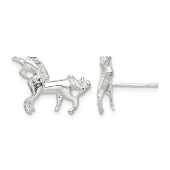 Sterling Silver Unicorn Mini Earrings - Birthstone Company