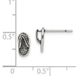 Sterling Silver Antiqued & Textured Flip Flop Post Earrings