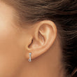 Sterling Silver Polished D Dangle Post Earrings