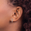 Sterling Silver Polished F Dangle Post Earrings