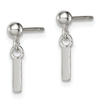 Sterling Silver Polished L Dangle Post Earrings