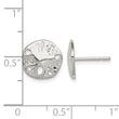 Sterling Silver Sand Dollar Mini Earrings - Birthstone Company