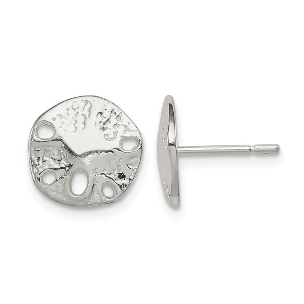 Sterling Silver Sand Dollar Mini Earrings - Birthstone Company