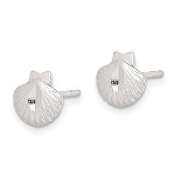 Sterling Silver Shell Mini Earrings - Birthstone Company
