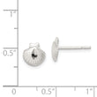Sterling Silver Shell Mini Earrings - Birthstone Company