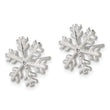 Sterling Silver CZ Polished Snowflake Post Earrings - Birthstone Company