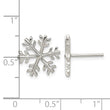 Sterling Silver CZ Polished Snowflake Post Earrings - Birthstone Company