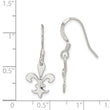 Sterling Silver Polished Fleur de Lis Dangle Earrings