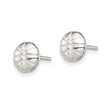 Sterling Silver Basketball Mini Earrings