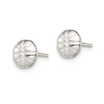 Sterling Silver Basketball Mini Earrings - Birthstone Company