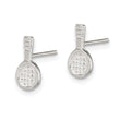 Sterling Silver Tennis Racquet Mini Earrings